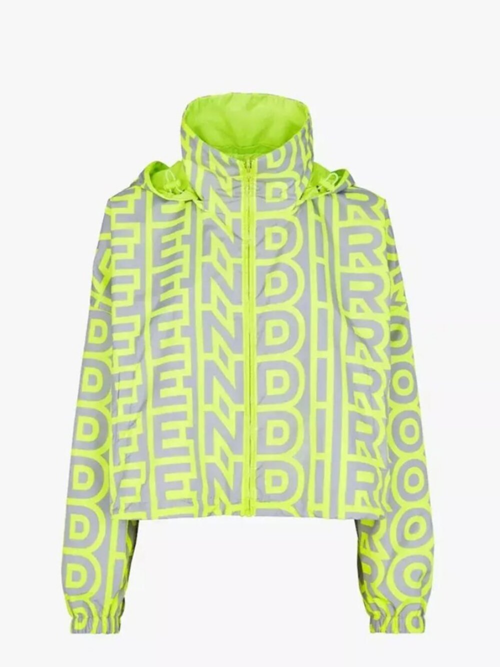 Fendi Marc Jacobs Roma Capsule Tech Fabric Windbreaker Hooded Jacket XS